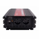 SKANBATT Inverter 12V 2000W Ren Sinus med Kablet Fjernkontroll thumbnail