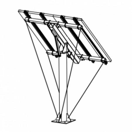 Bakkestativ til solcelle 2x300/350/400W etc.