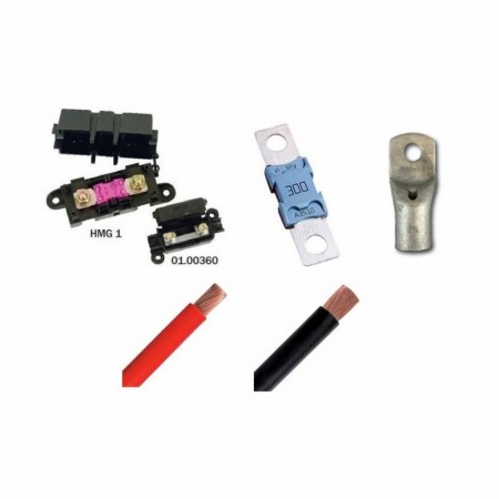 Vanlife Inverter Kabelpakke 3000W - 2m 95mm2 kabel.