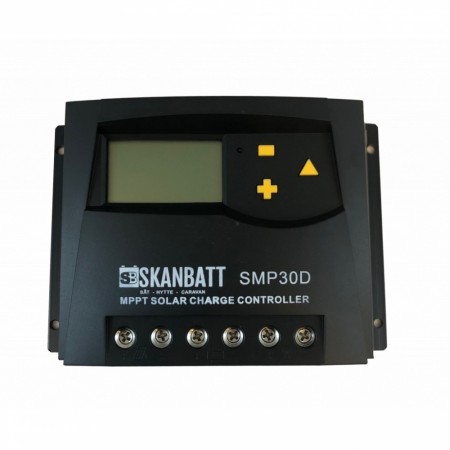 SKANBATT MPPT Solcelleregulator 12/24V 30A med display.