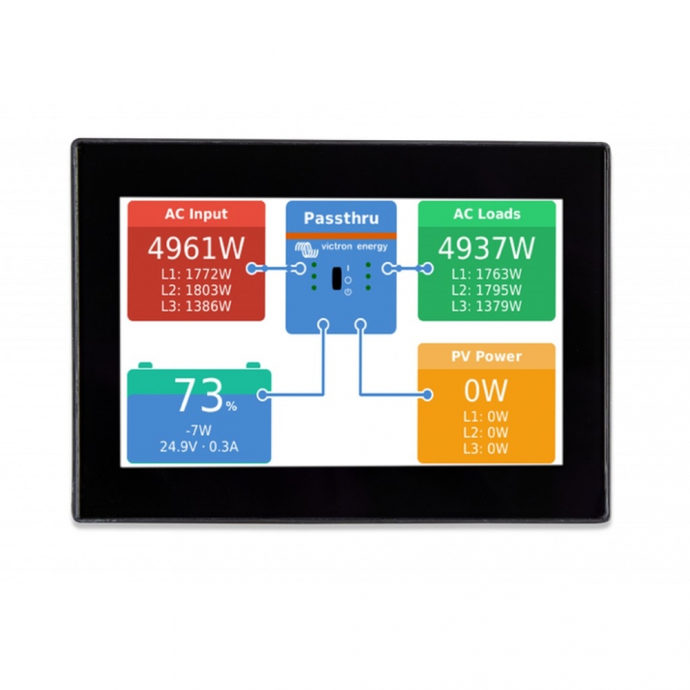 Victron CANvu GX er på mange måter samme enhet som ColorControl GX, men med IP67 kasling for bruk i tøffere omgivelser.