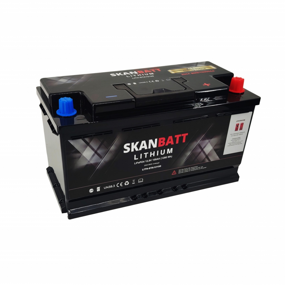 Skanbatt introduserer sitt toppmoderne 100Ah LiFePO4 batteri, designet for å gi både kraftig starteffekt og pålitelig langvarig energi.