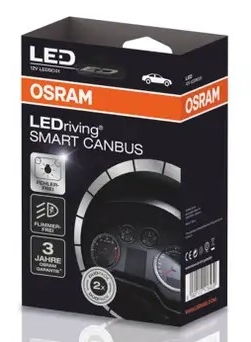 Osram LEDriving SMART CAN BUS fjerner feilmeldinger som kommer opp i bilen, ved bytte til LED-pærer. Den tilbyr en enkel installasjon og er egnet for de fleste bilmodeller med automatisk pærevarsling. En ekstra funksjon er flimmerfri drift av LED-pæren.